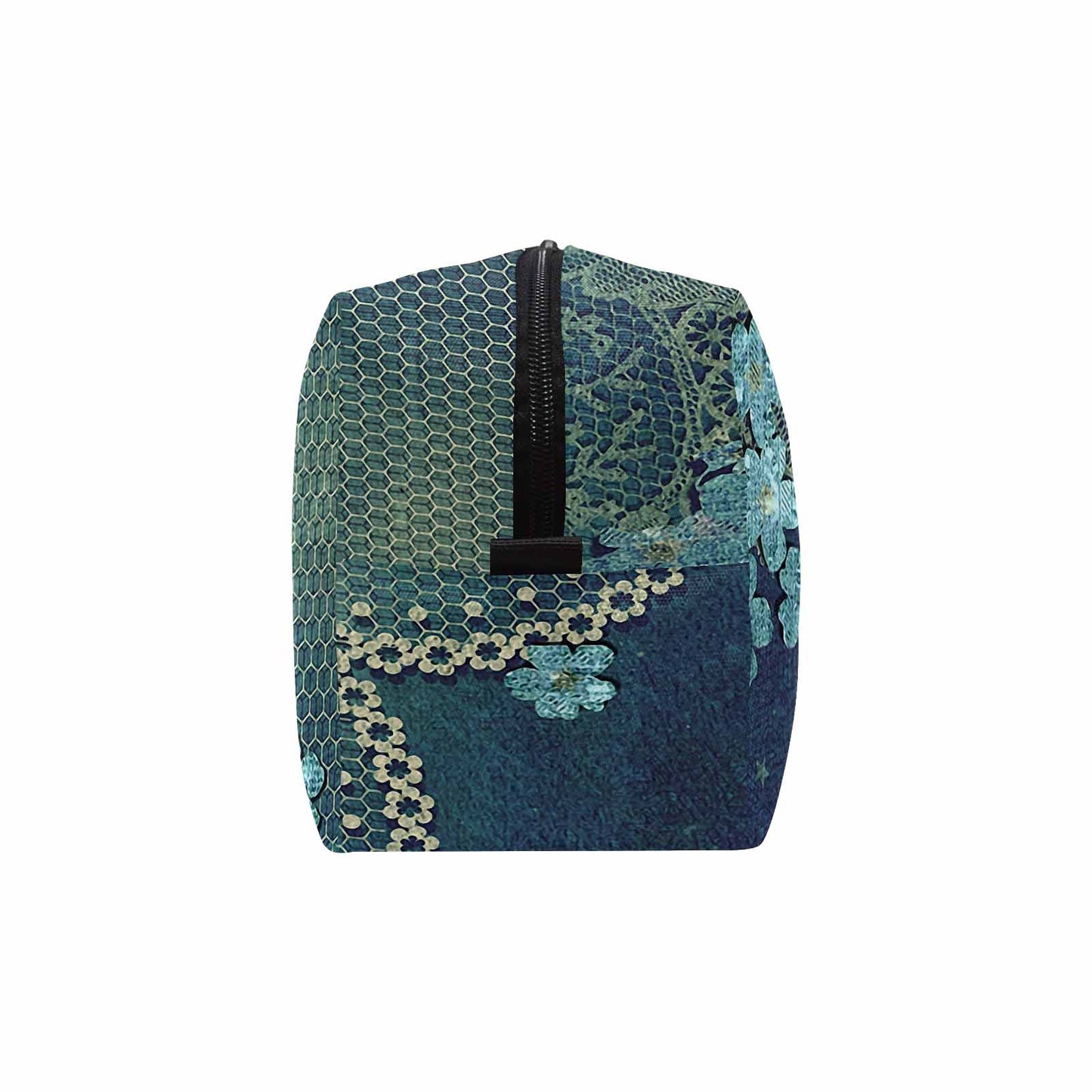 Victorian lace print toiletry comestic bag, design 04