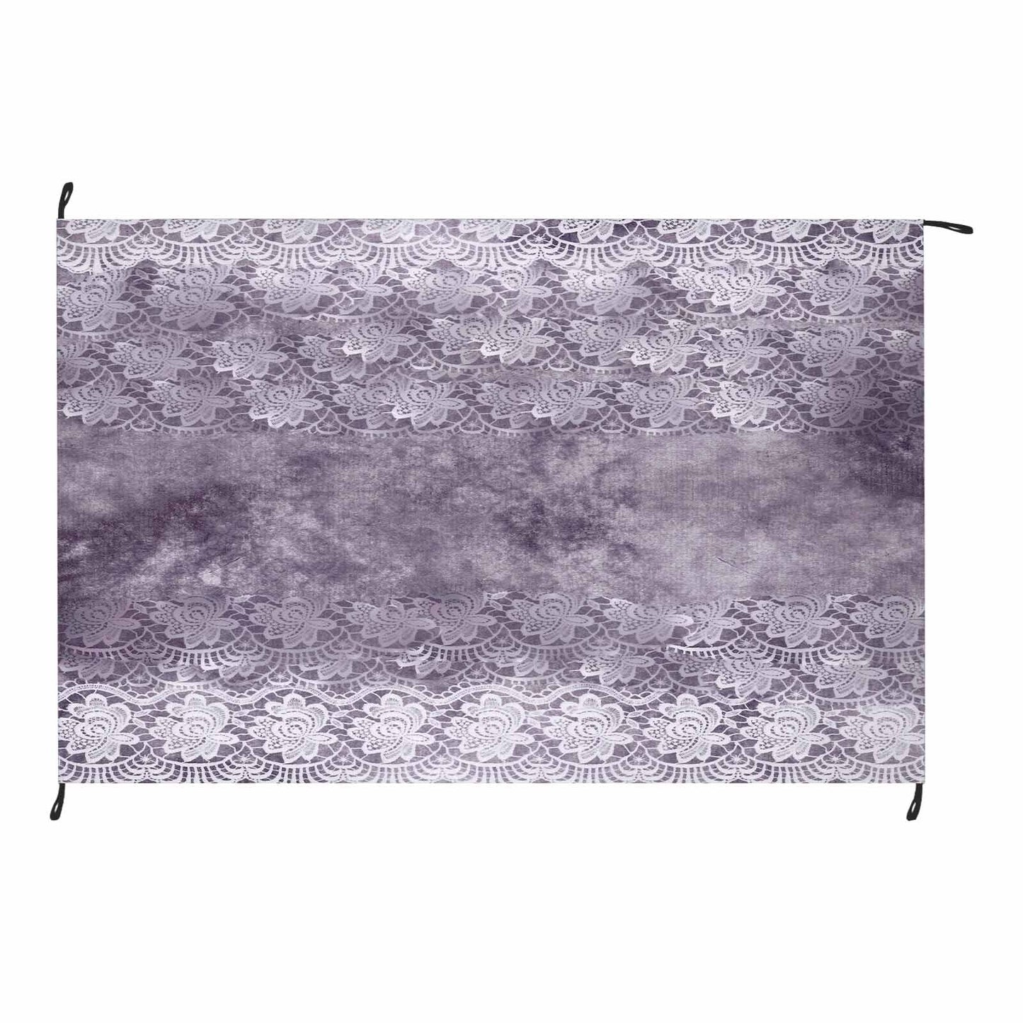 Victorian lace print waterproof picnic mat, 81 x 55in, design 39