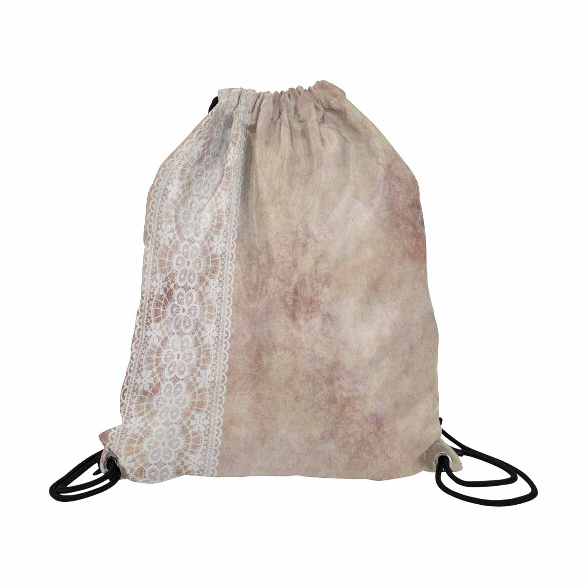 Victorian lace DRAWSTRING BAG, LARGE, design 35