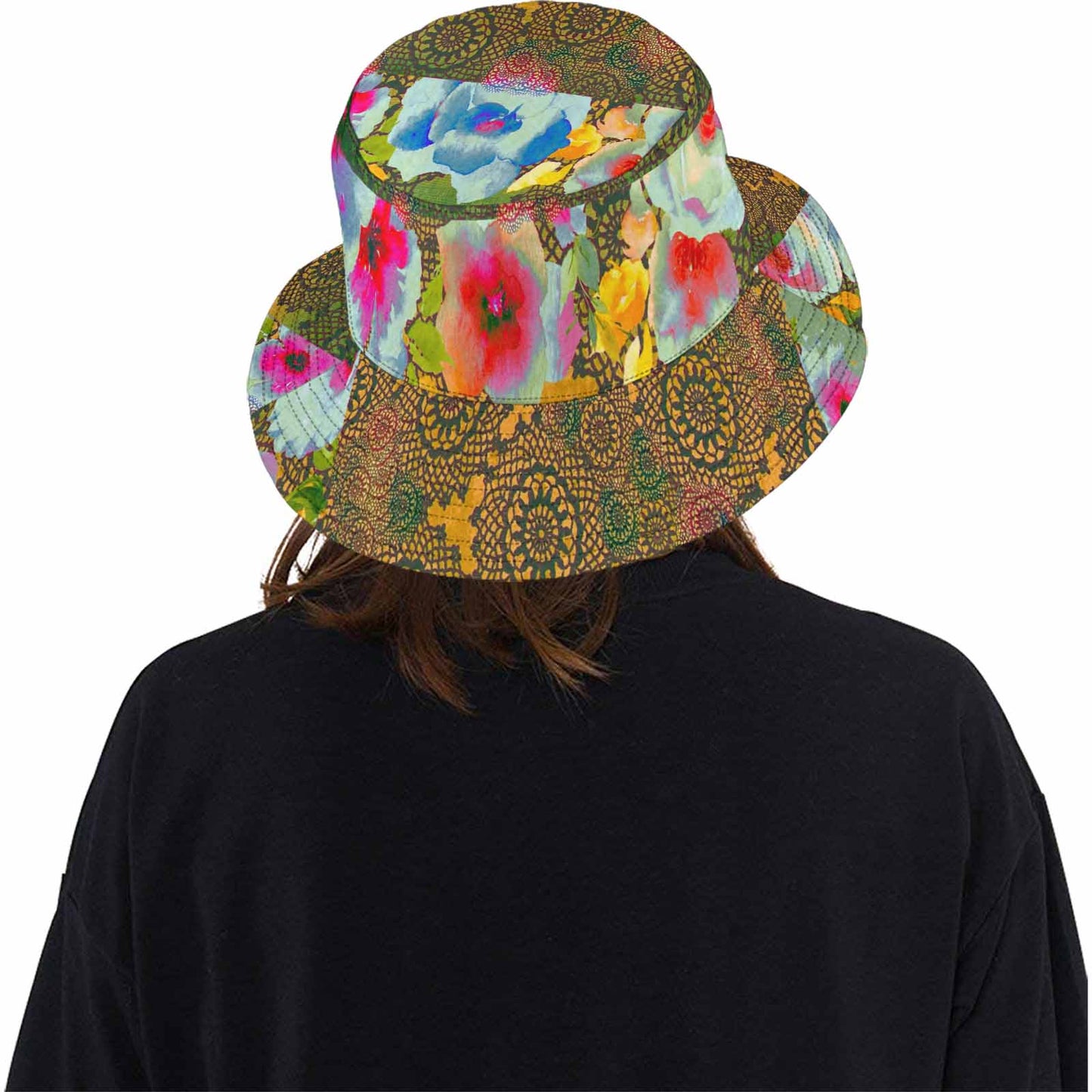 Victorian lace Bucket Hat, outdoors hat, design 15