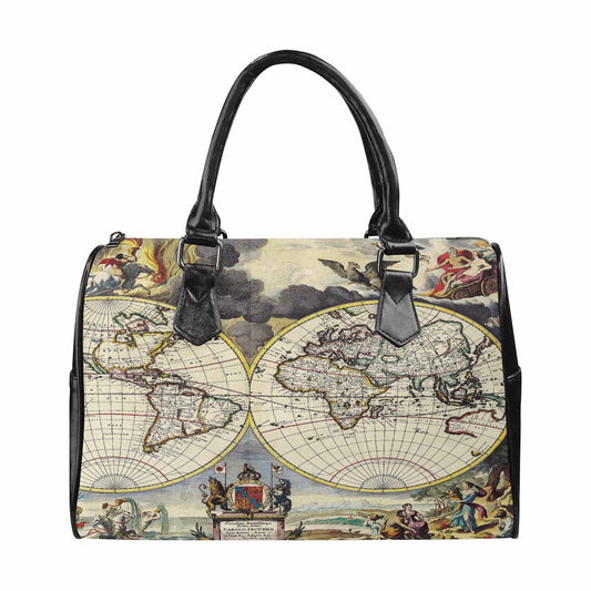 Antique Map design Boston handbag, Model 1695321, Design 19