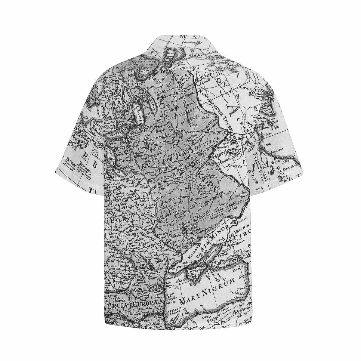 Antique Map design Hawaiian mens shirt, Design 41