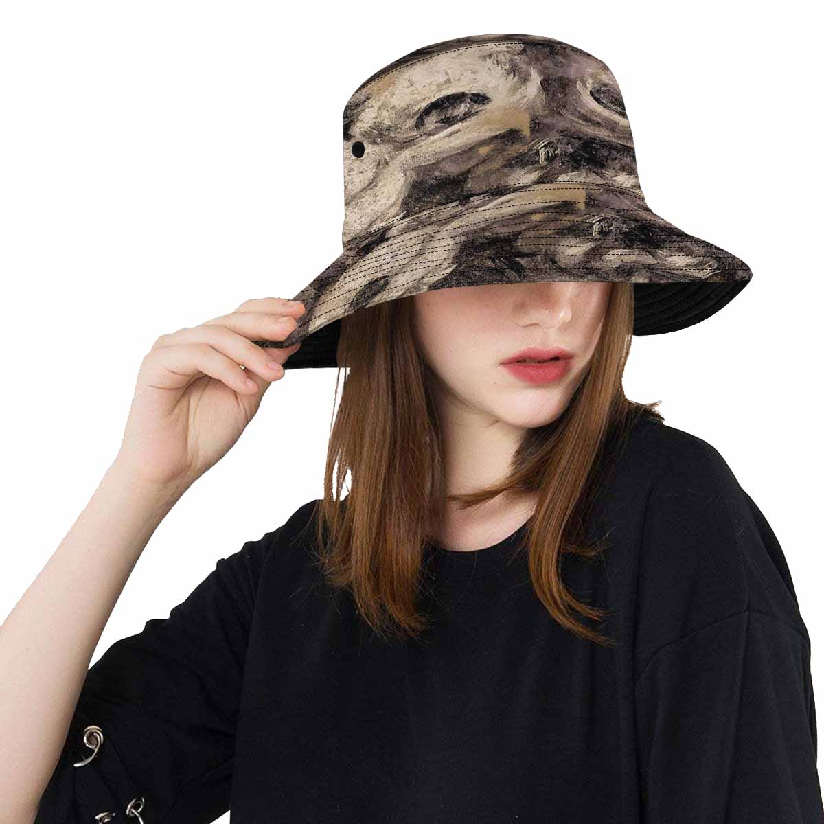 Vintage floral unisex bucket boonie Hat, outdoors hat, Design 16   Unisex Bucket Boonie Hat