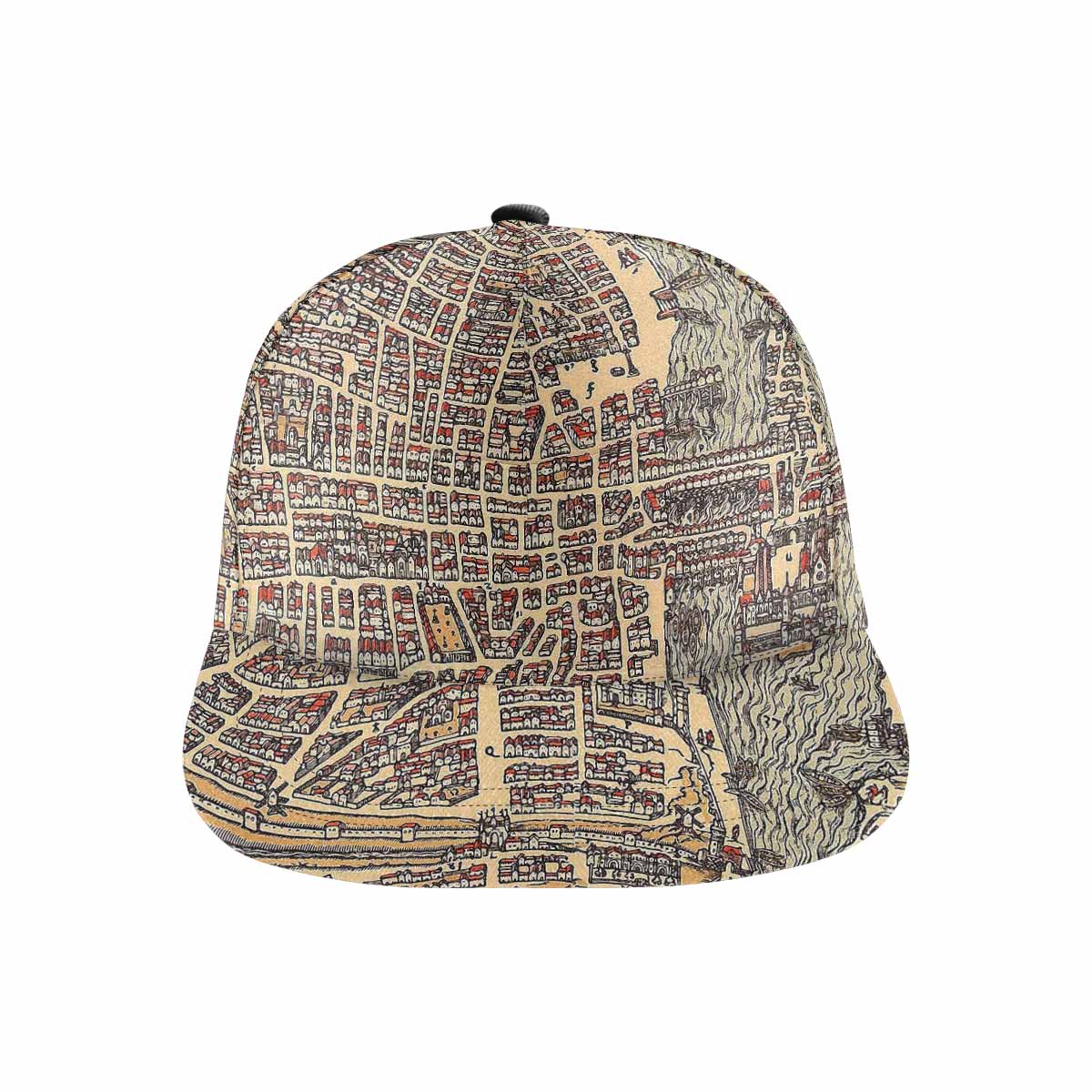 Antique Map design mens or womens deep snapback cap, trucker hat, Design 49