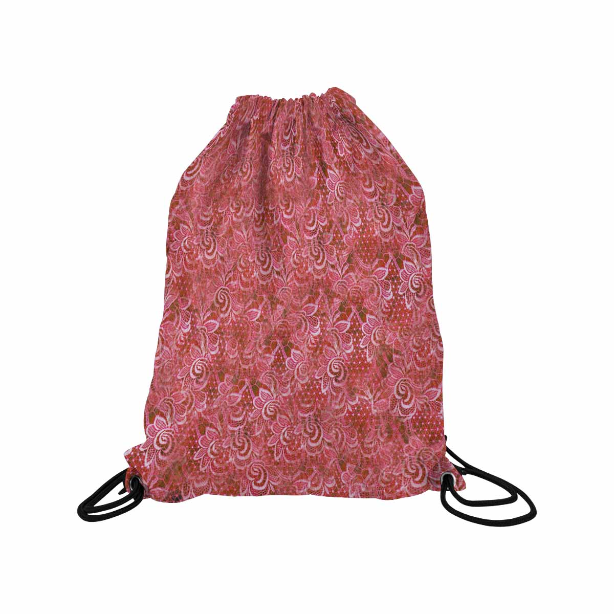 Victorian lace print, DRAWSTRING BAG, MEDIUM, design 33