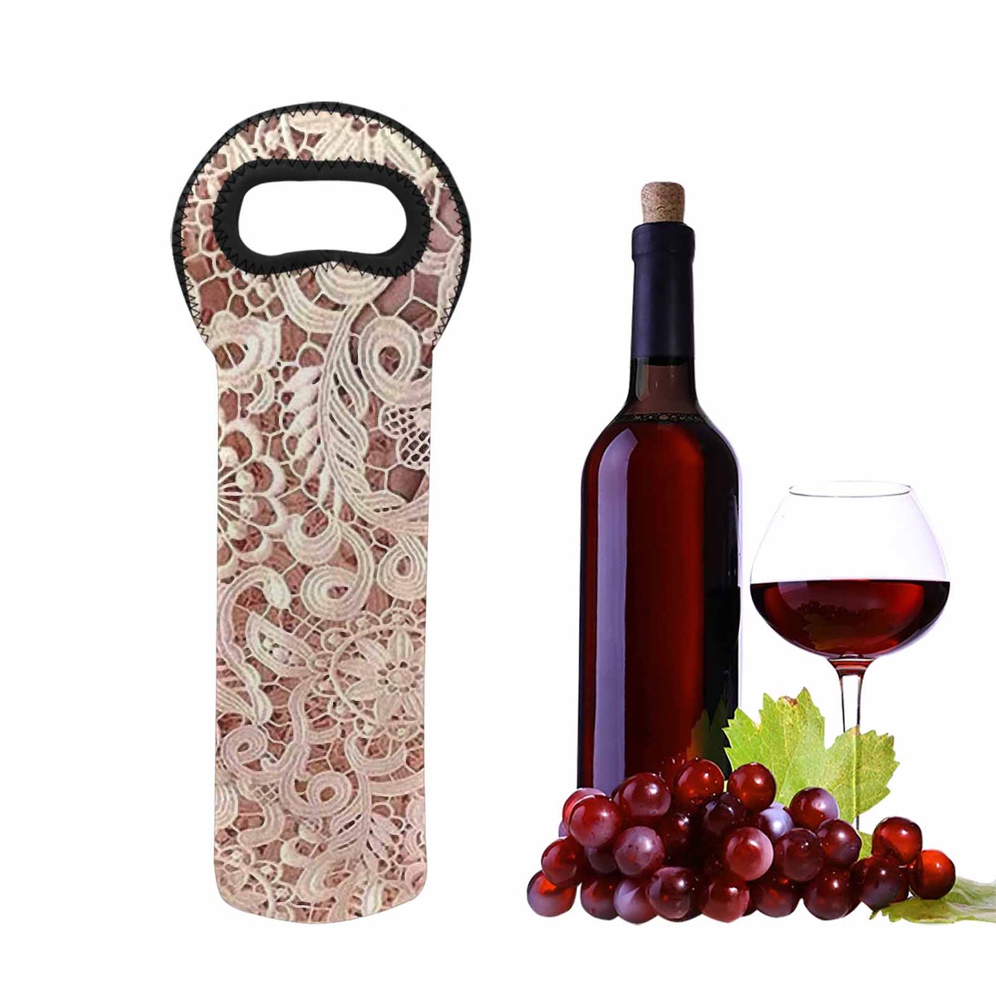 Victorian Lace 1 bottle wine bag, design 11