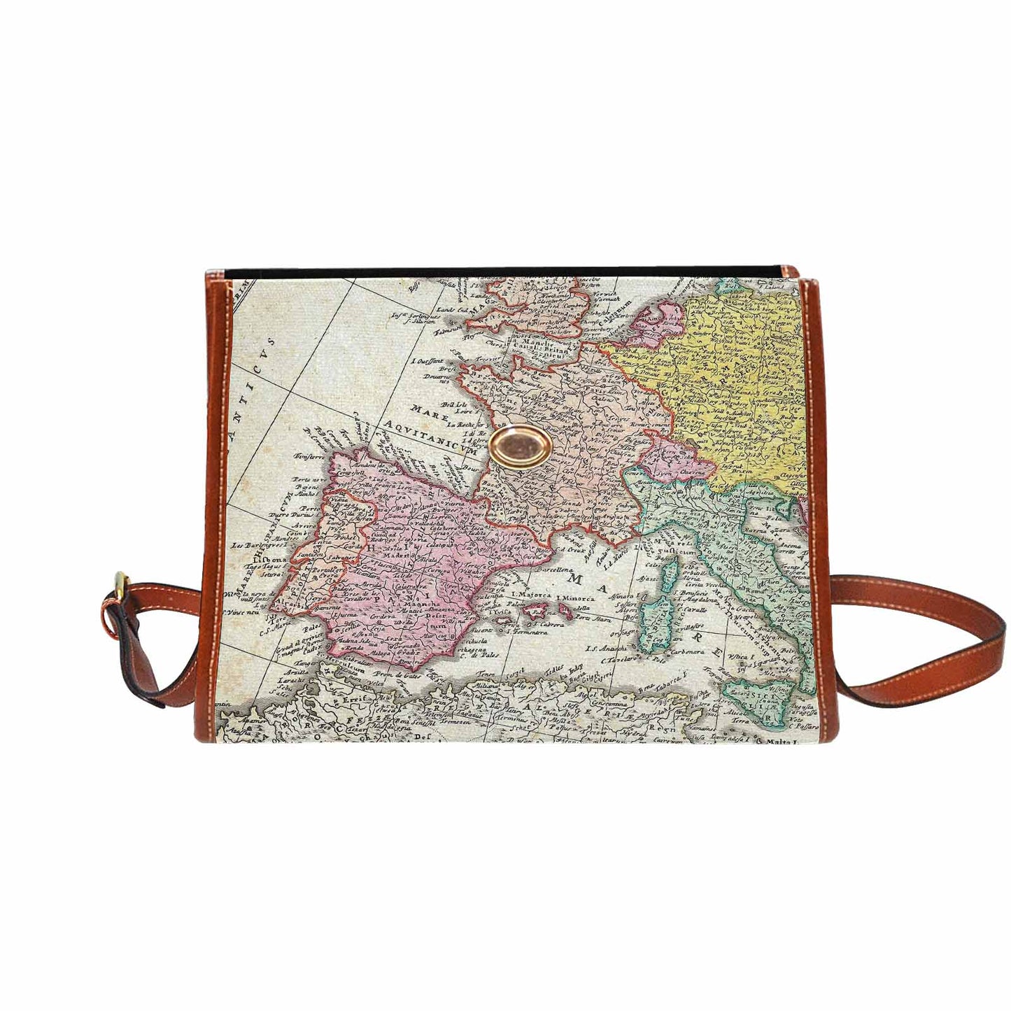 Antique Map Handbag, Model 1695341, Design 30