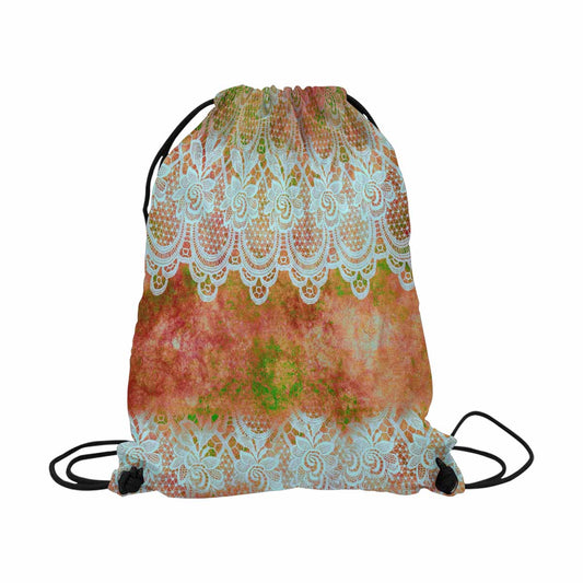 Victorian lace DRAWSTRING BAG, LARGE, design 31