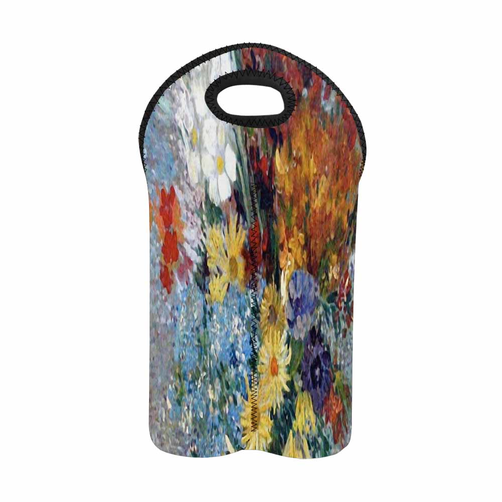 Vintage floral 2 bottle wine bag, Design 41