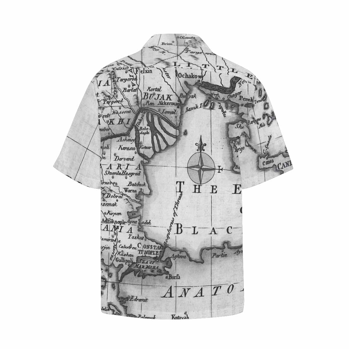 Antique Map design Hawaiian mens shirt, Design 20