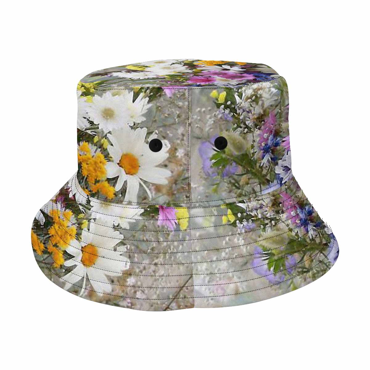 Vintage floral unisex bucket boonie Hat, outdoors hat, Design 02