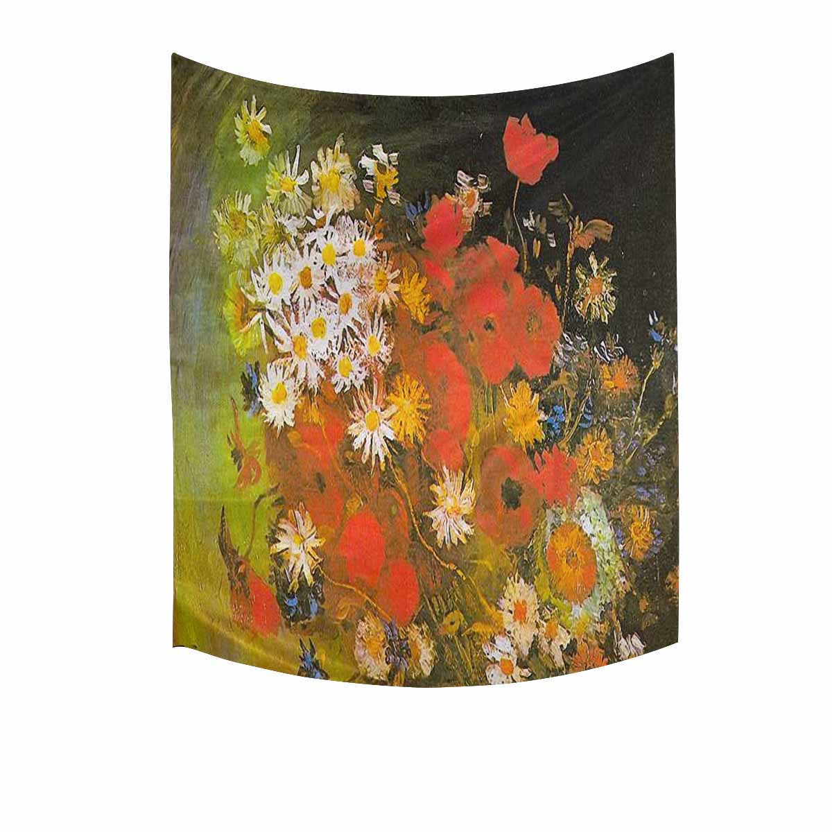 Vintage floral TAPESTRY, MEDIUM 51 in X 60 in, Design 60 C26