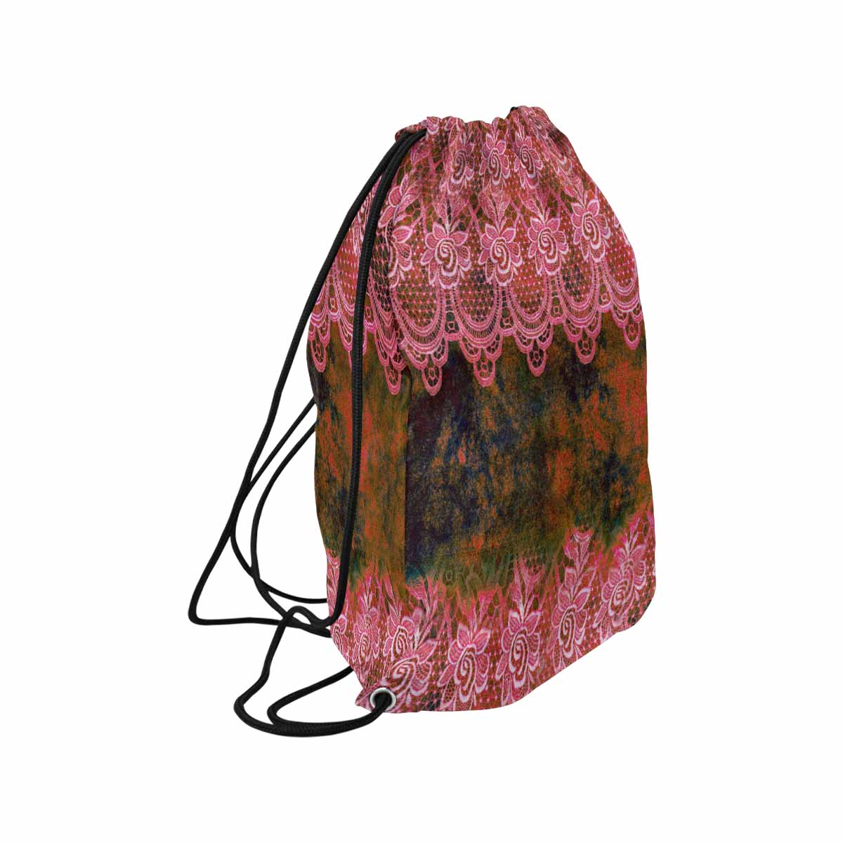 Victorian lace DRAWSTRING BAG, LARGE, design 32