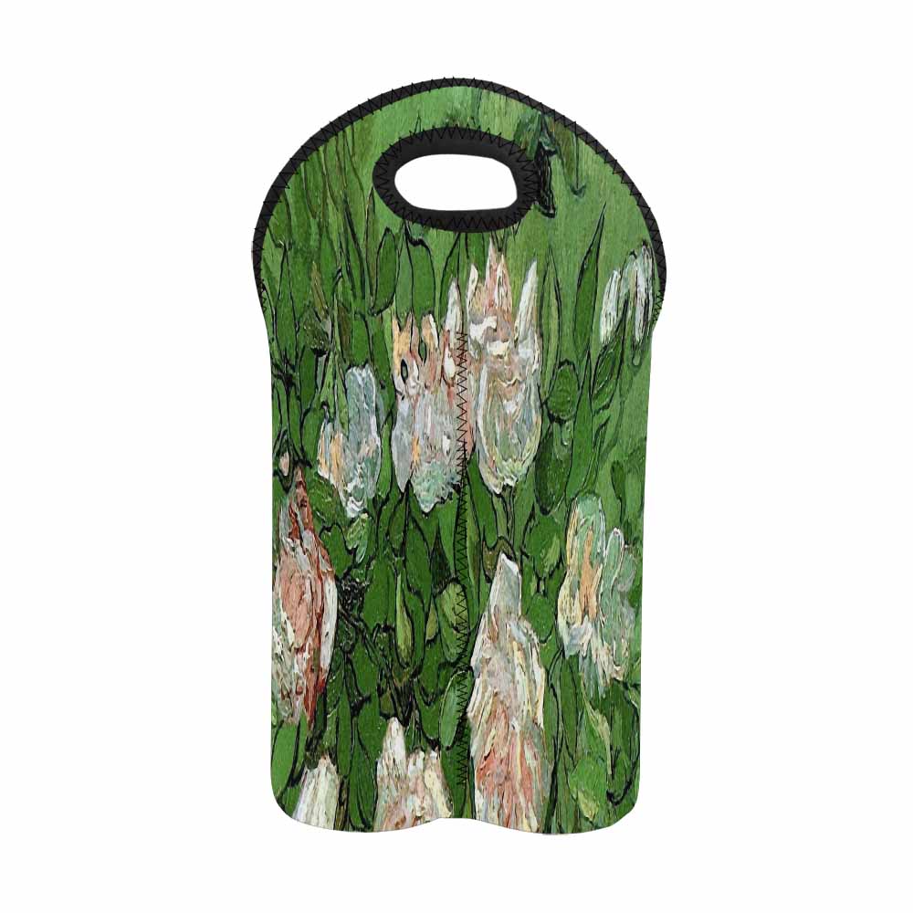 Vintage floral 2 bottle wine bag, Design 46