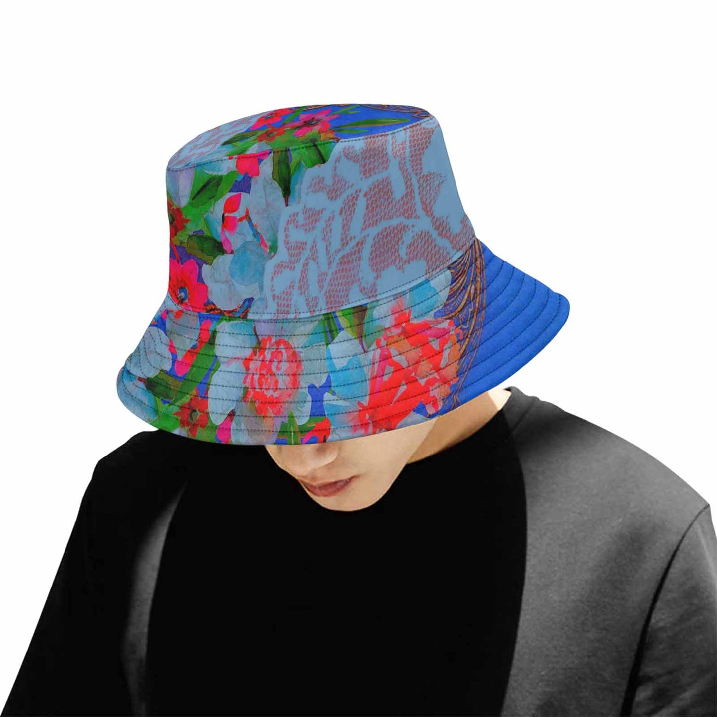 Victorian lace Bucket Hat, outdoors hat, design 46