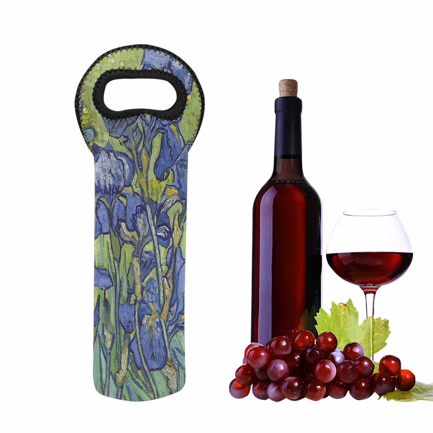 Vintage floral 1 bottle wine bag, Design 40