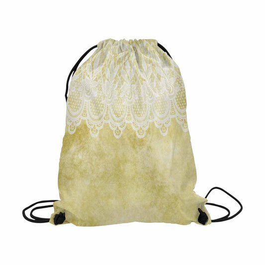 Victorian lace DRAWSTRING BAG, LARGE, design 44