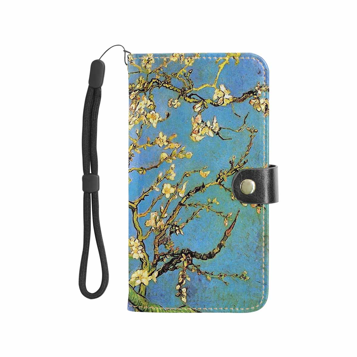 Vintage floral PU leather mobile phone purse, cell phone flip cover, Design 20