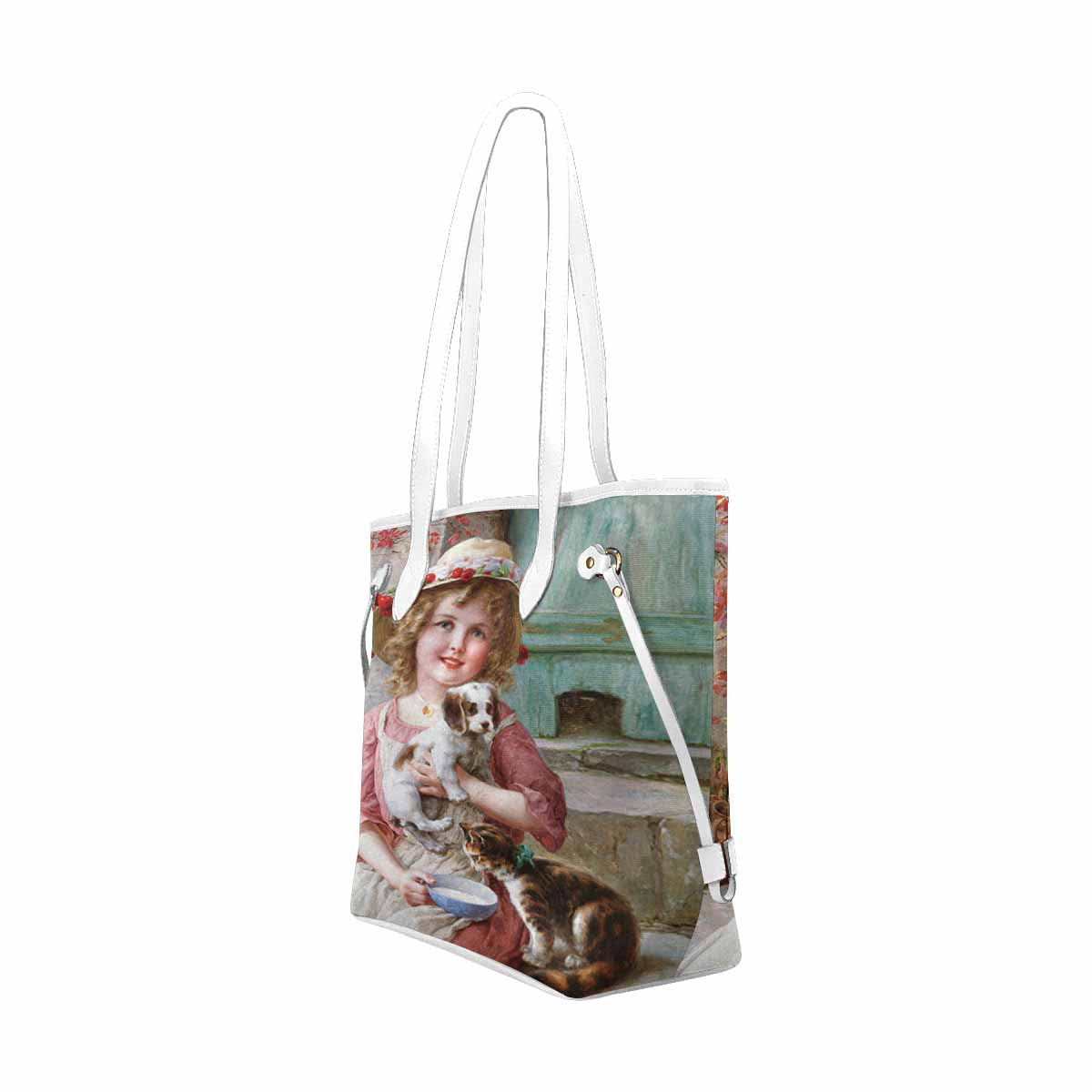 Victorian Girl Design Handbag, Model 1695361, New Friends, WHITE TRIM