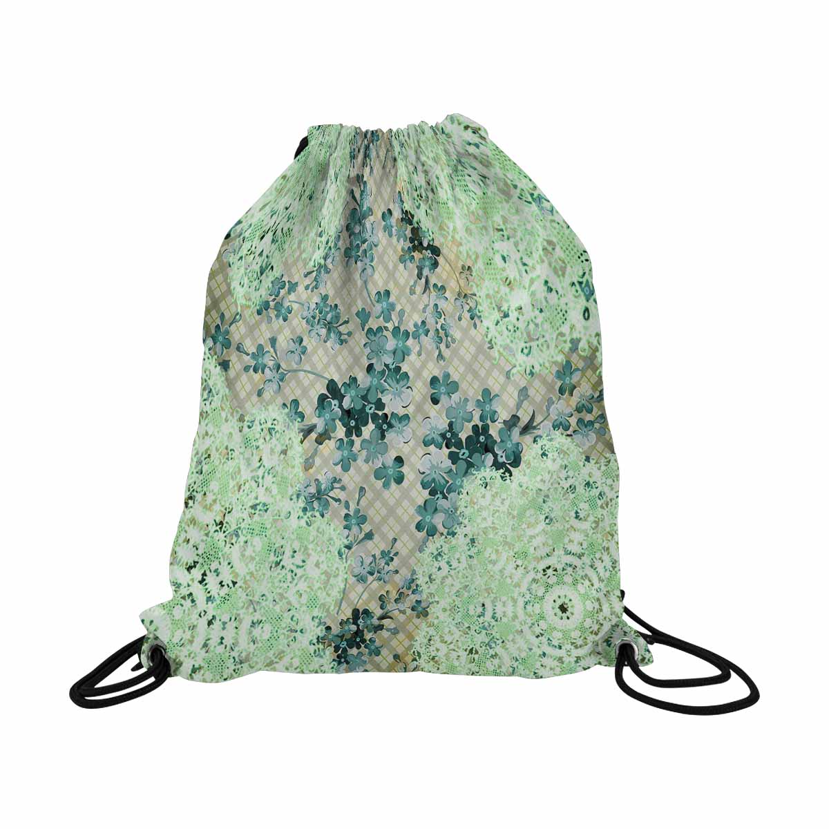 Victorian lace DRAWSTRING BAG, LARGE, design 53