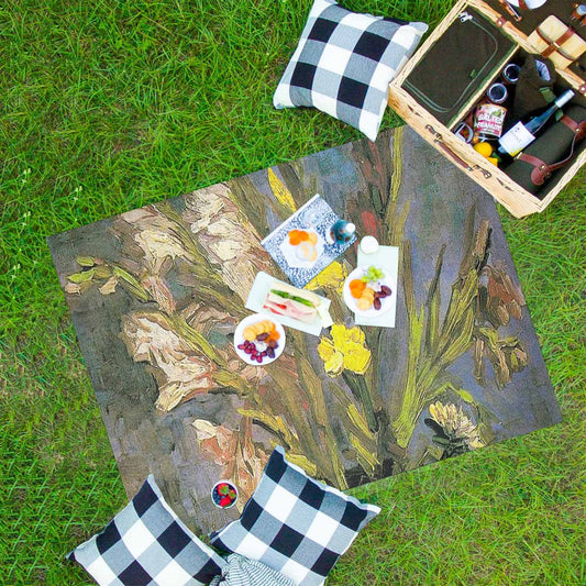 Vintage Floral waterproof picnic mat, 69 x 55in, Design 59