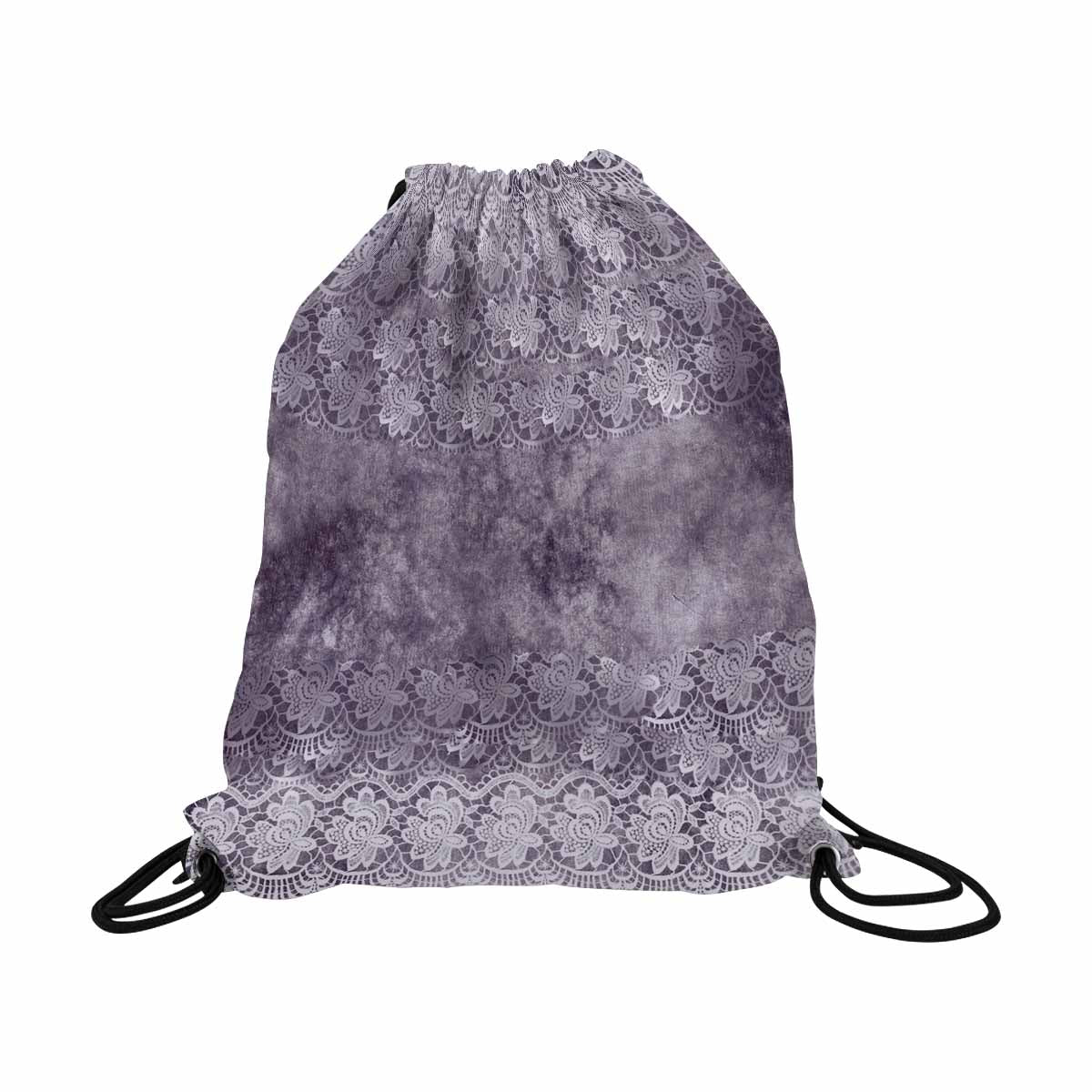 Victorian lace DRAWSTRING BAG, LARGE, design 39