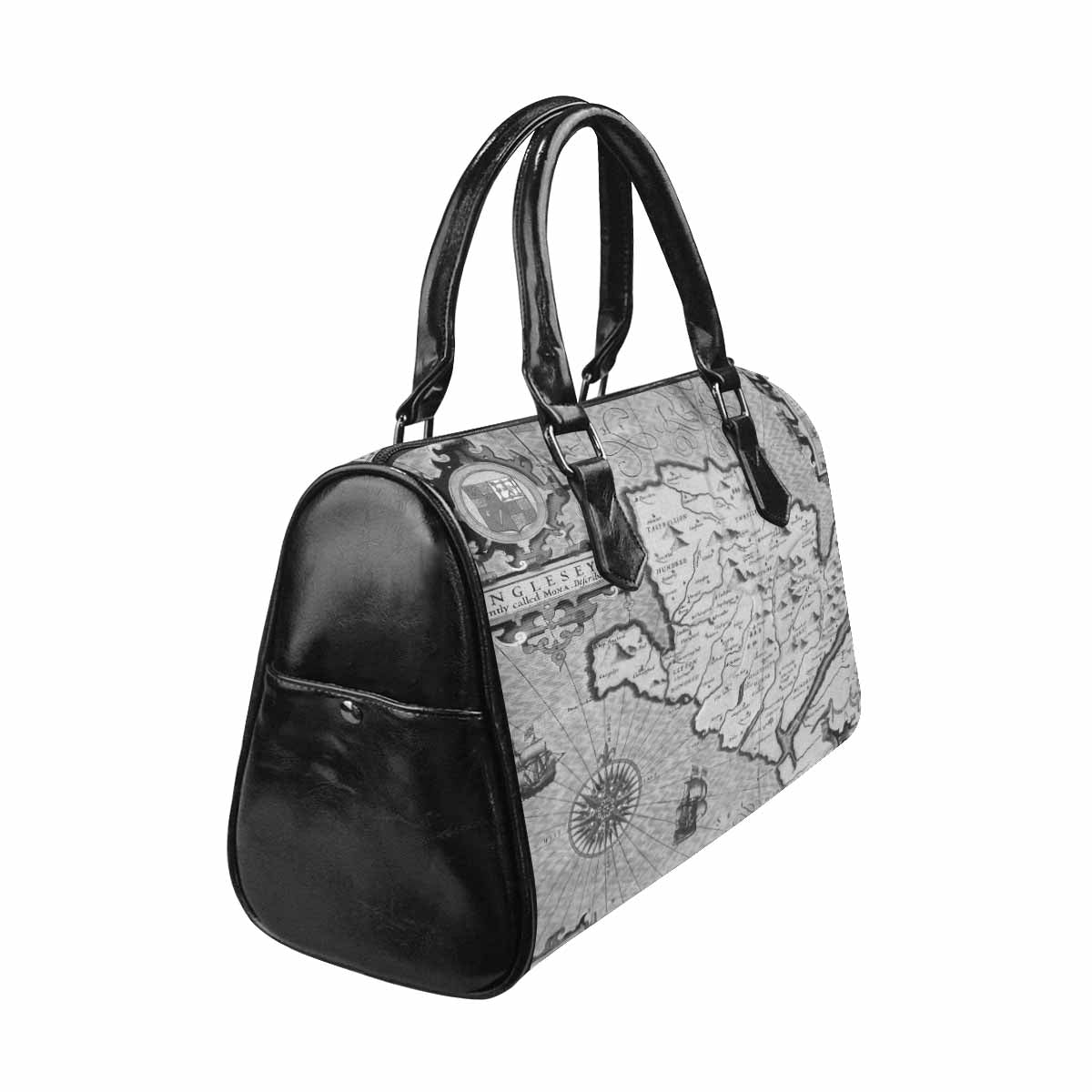 Antique Map design Boston handbag, Model 1695321, Design 11