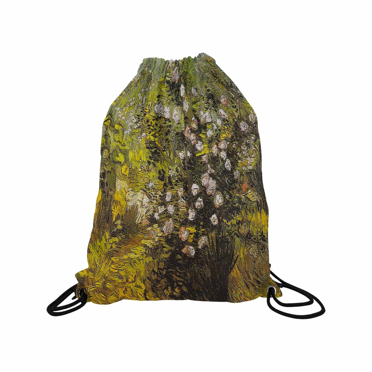 Vintage Floral print, DRAWSTRING BAG, MEDIUM, Design 05