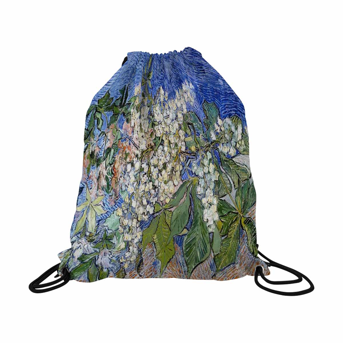 Vintage Floral print, DRAWSTRING BAG, LARGE, Design 04