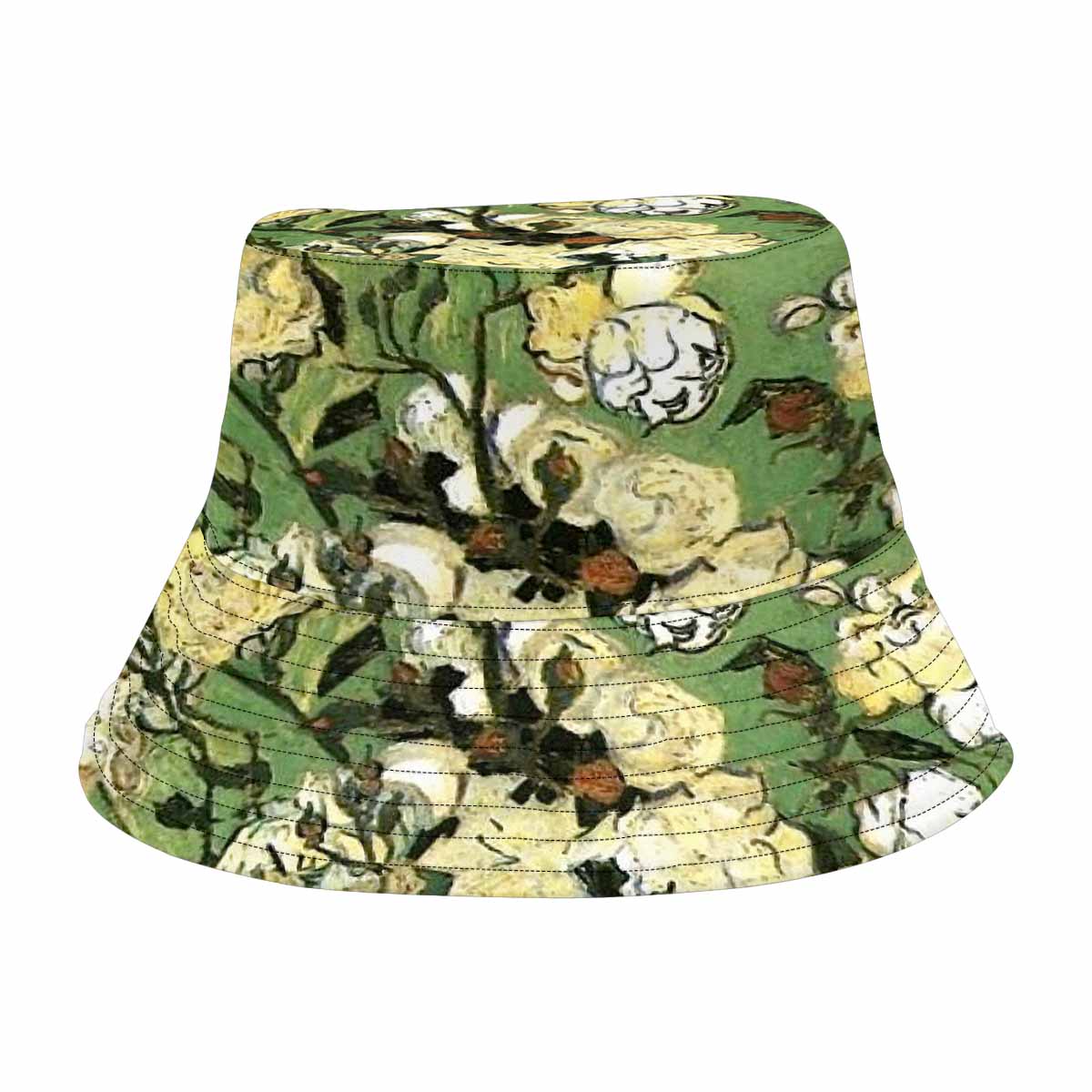 Vintage floral unisex bucket boonie Hat, outdoors hat, Design 55