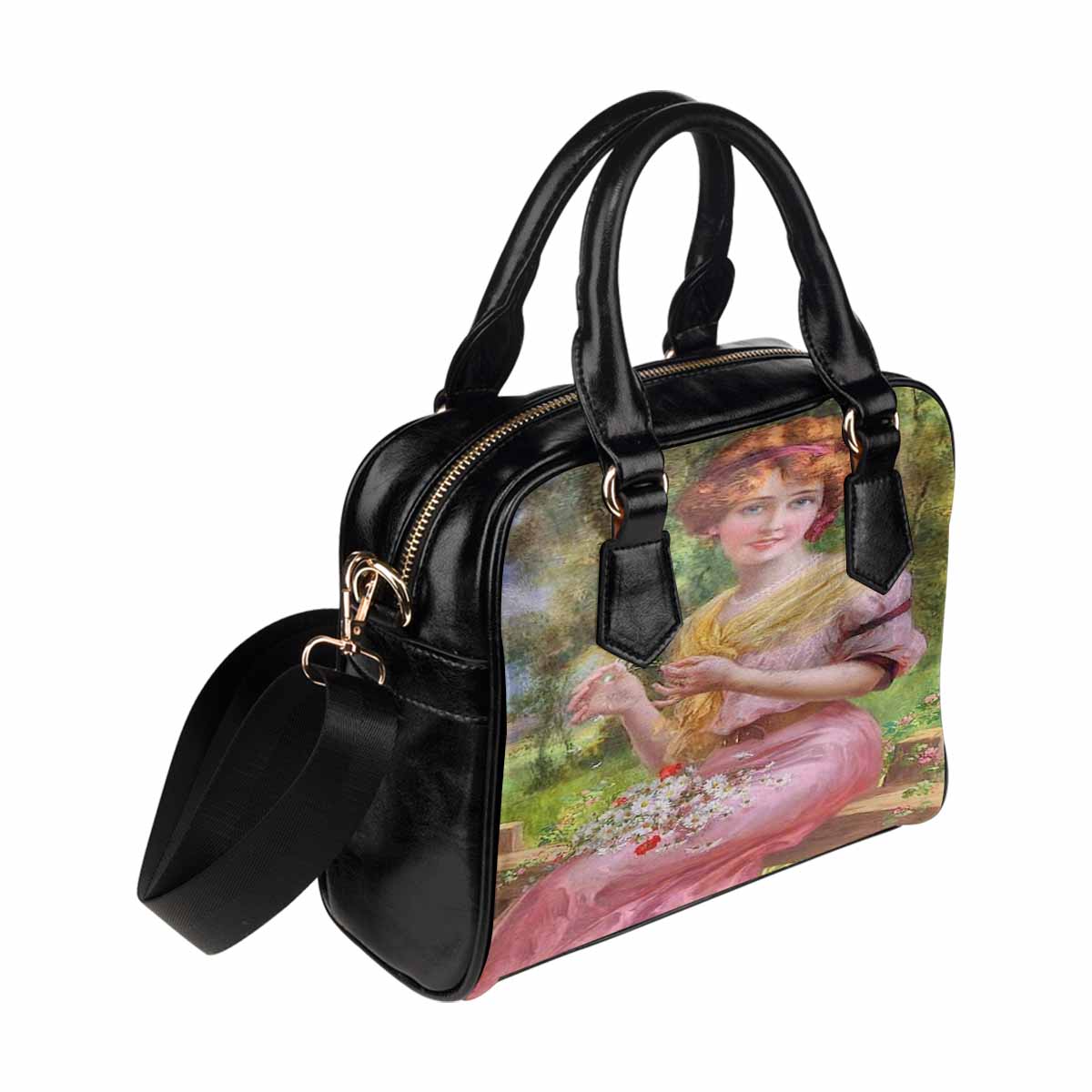 Victorian Lady design handbag, Mod 19163453, lady in pink