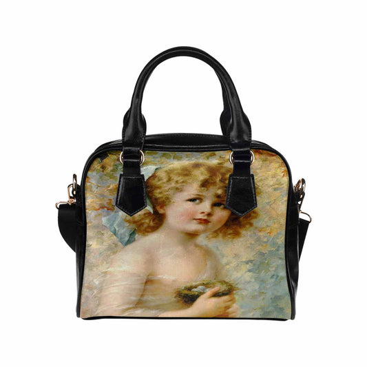 Victorian Girl design handbag, Mod 19163453, Girl Holding a Nest