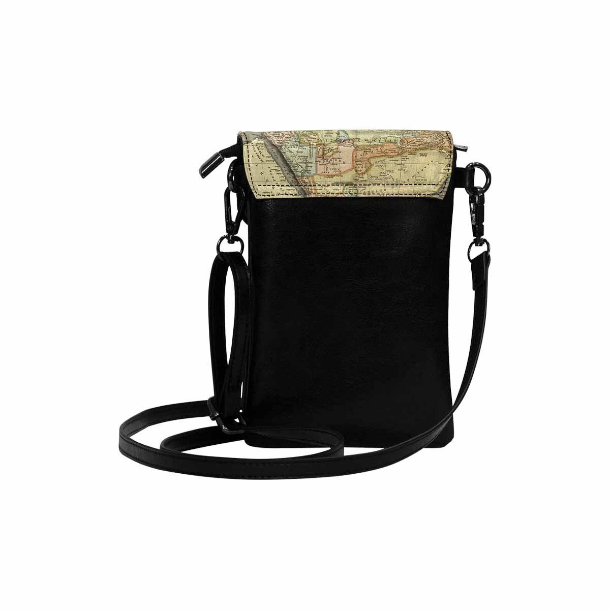Antique map cell phone purse, moble purse, Design 04
