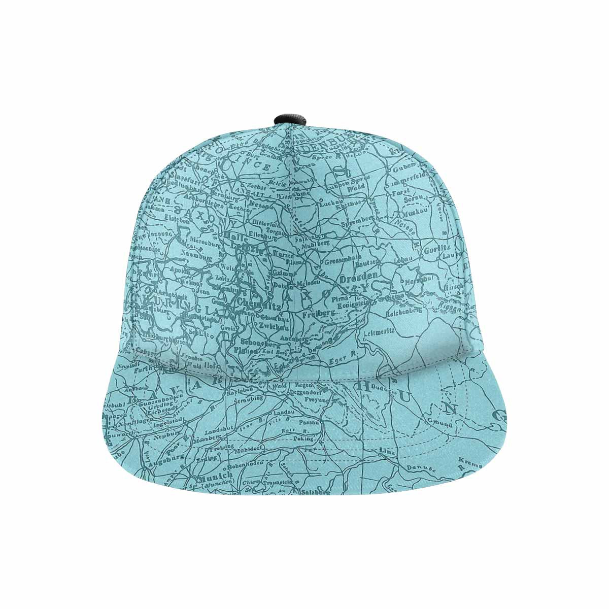 Antique Map design mens or womens deep snapback cap, trucker hat, Design 55