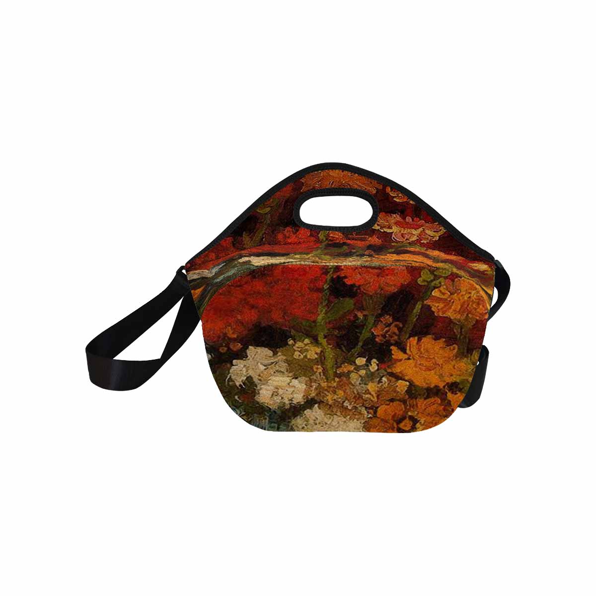 Vintage Floral print insulated lunch bag, Design 31