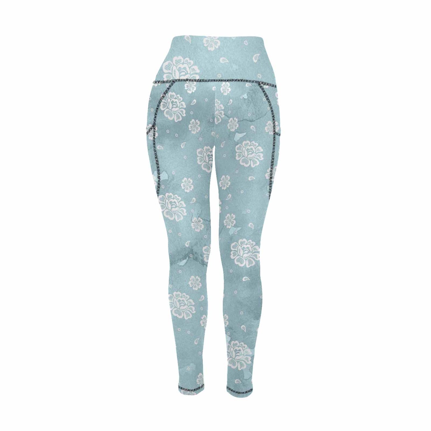 Floral 2, active wear leggings, outside surge, design 41