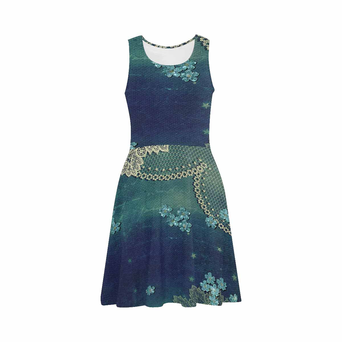 Victorian printed lace summer dress, Design 04