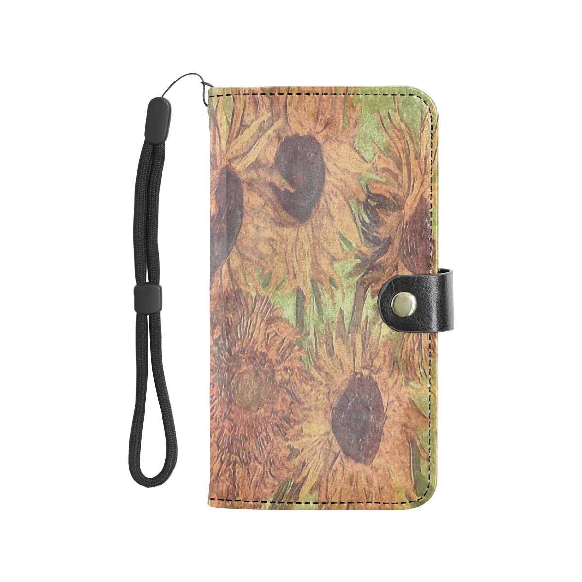 Vintage floral PU leather mobile phone purse, cell phone flip cover, Design 48xx