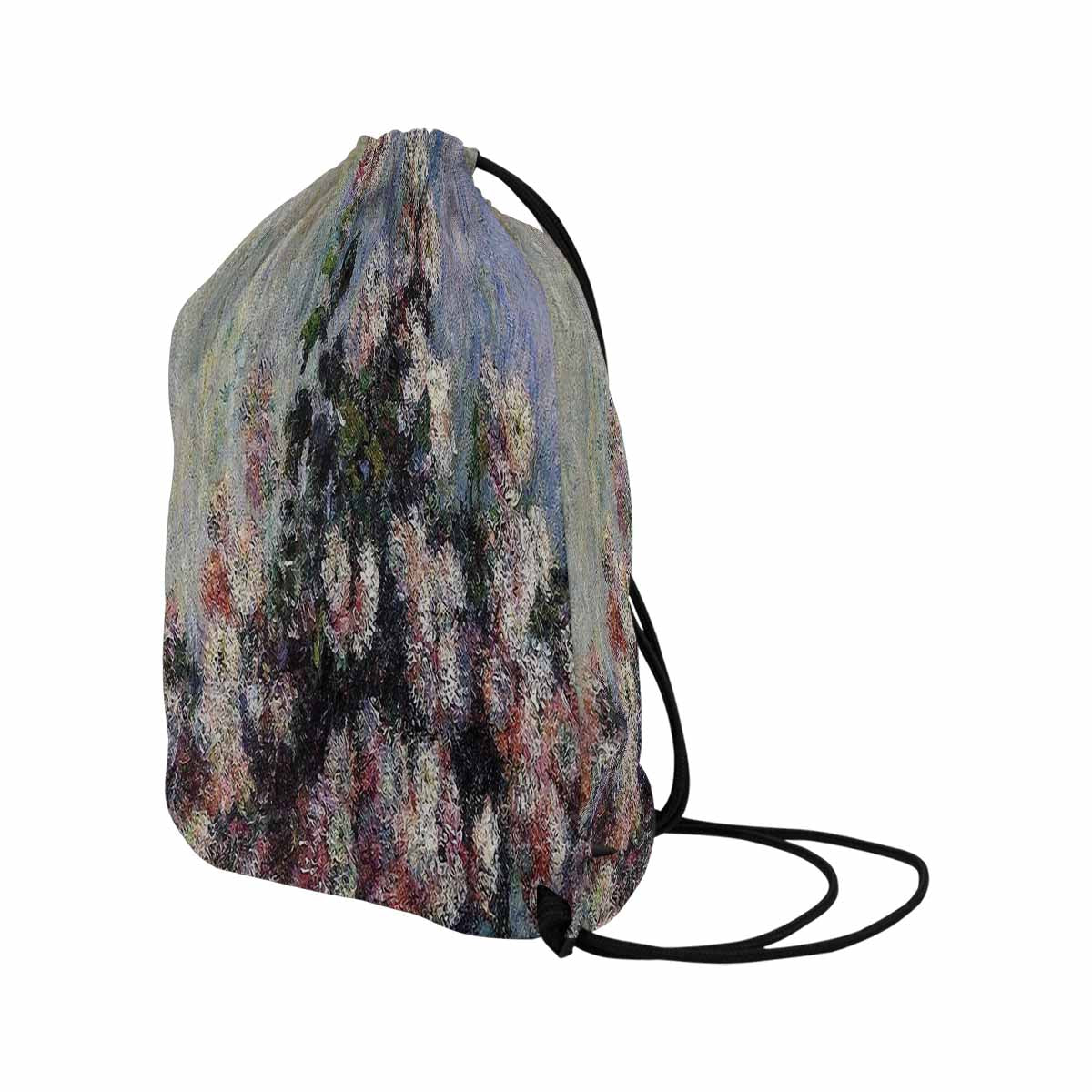 Vintage Floral print, DRAWSTRING BAG, LARGE, Design 44