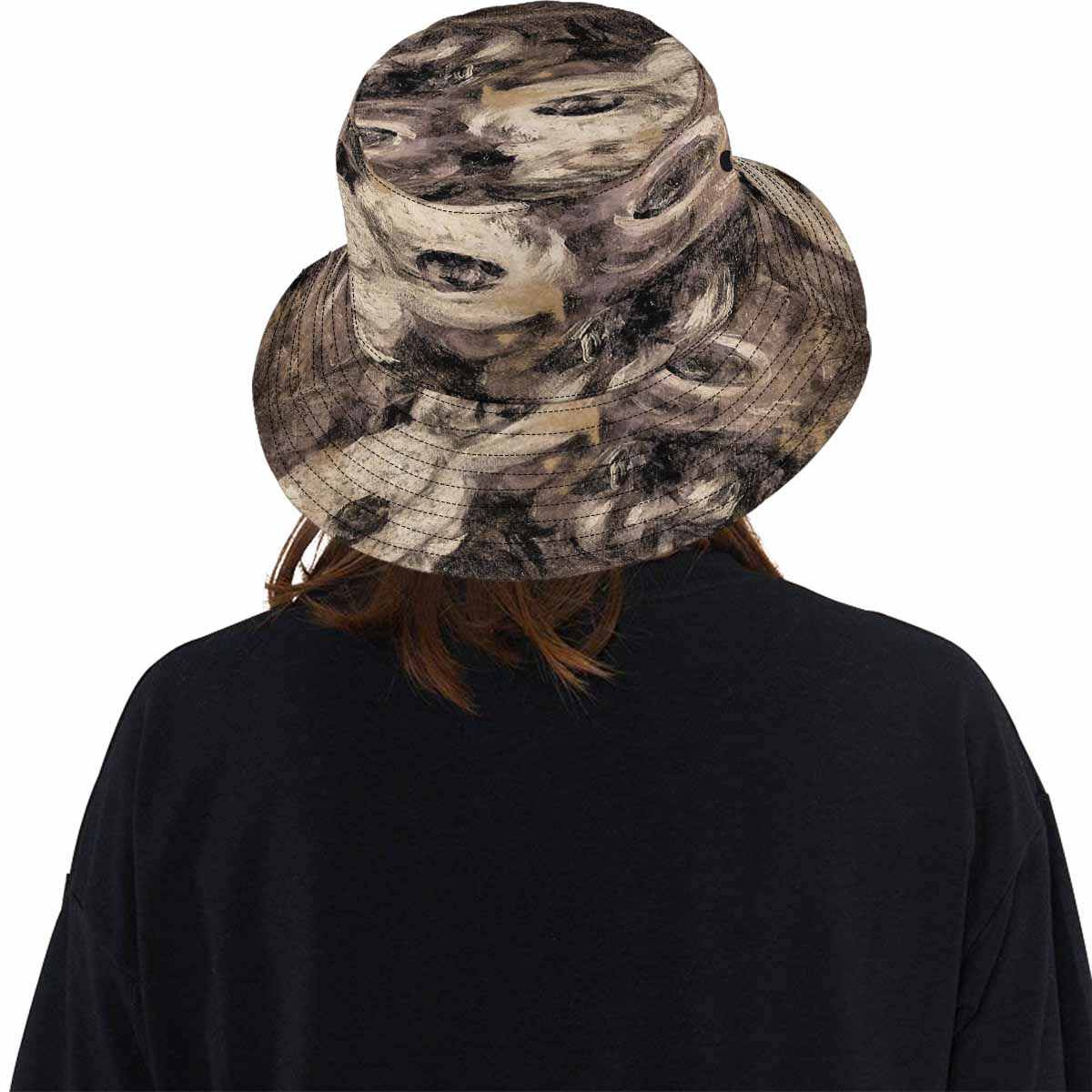 Vintage floral unisex bucket boonie Hat, outdoors hat, Design 16   Unisex Bucket Boonie Hat