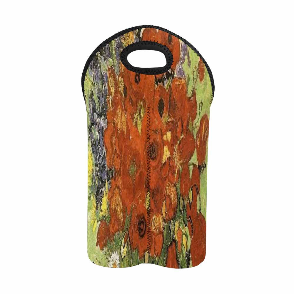 Vintage floral 2 bottle wine bag, Design 56