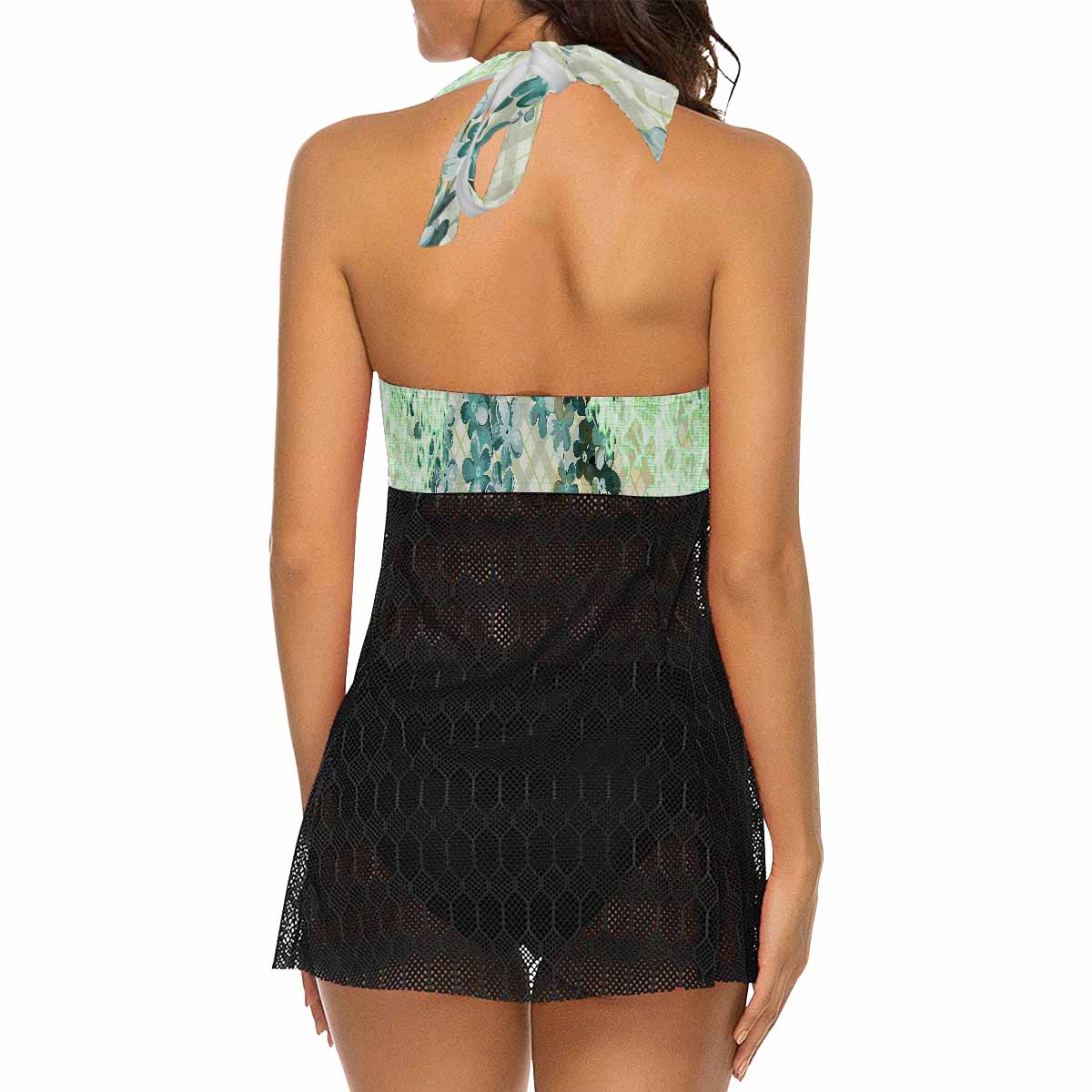 Bikini & cover up top swim wear, Printed Victorian lace design 53