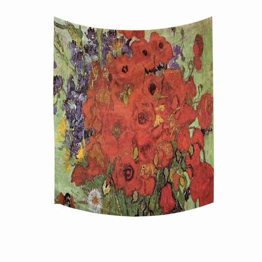 Vintage floral TAPESTRY, MEDIUM 51 in X 60 in, Design 47 C26