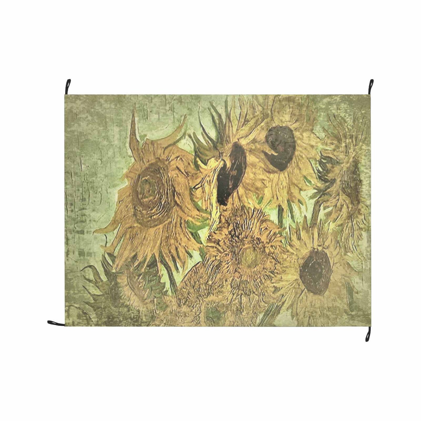 Vintage Floral waterproof picnic mat, 69 x 55in, Design 48x