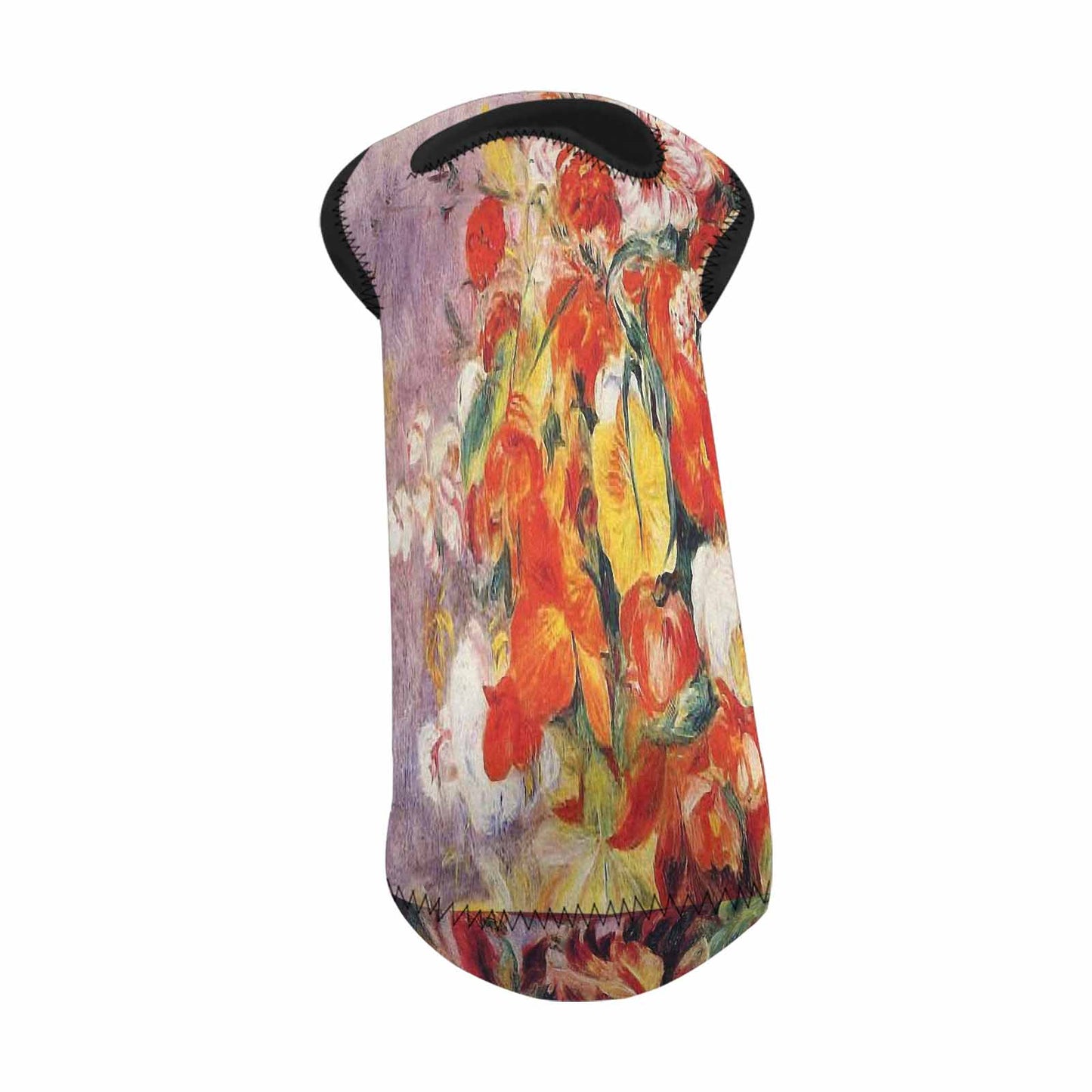 Vintage floral 1 bottle wine bag, Design 19