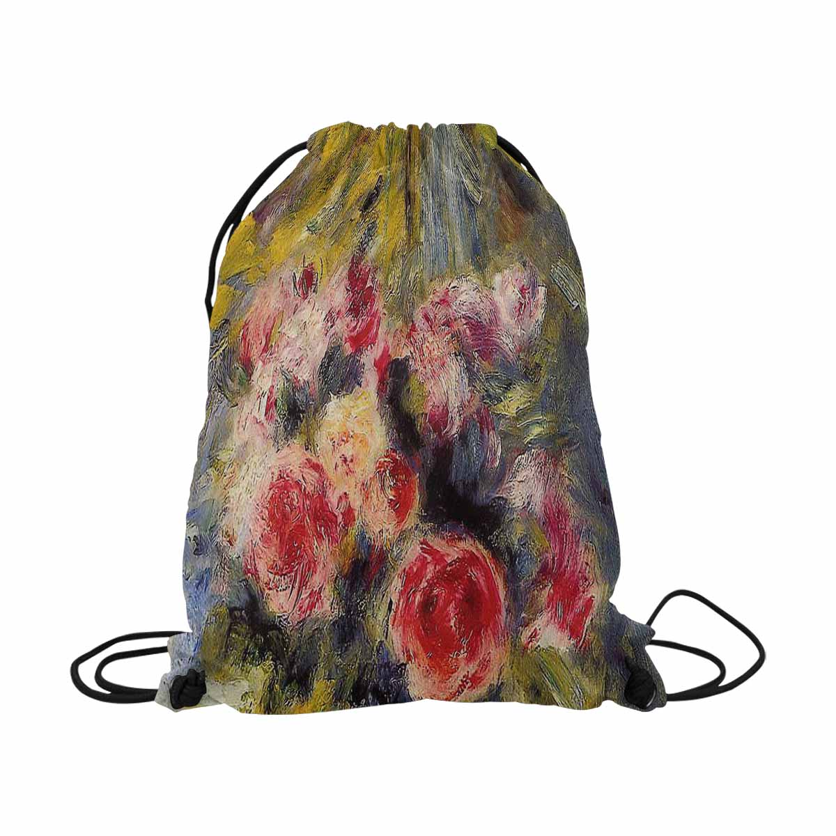 Vintage Floral print, DRAWSTRING BAG, LARGE, Design 26