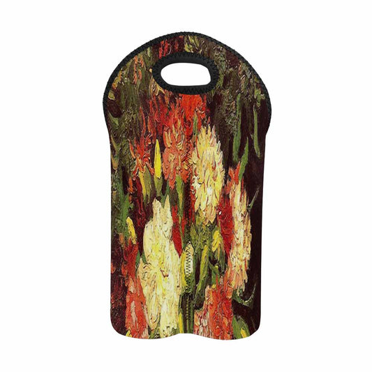 Vintage floral 2 bottle wine bag, Design 33