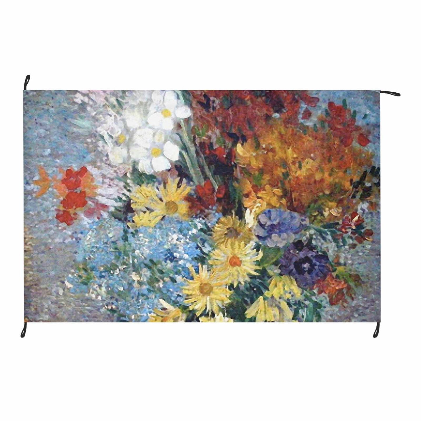 Vintage Floral waterproof picnic mat, 81 x 55in, Design 41