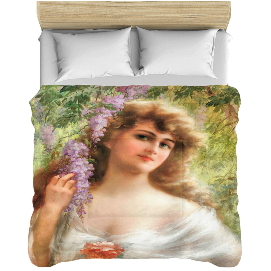 Victorian lady design comforter, twin, twin XL, queen or king, Portrait of a Woman