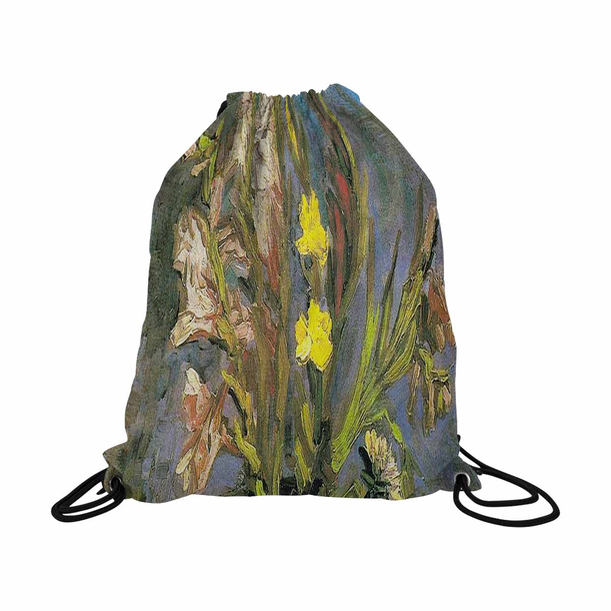 Vintage Floral print, DRAWSTRING BAG, LARGE, Design 59